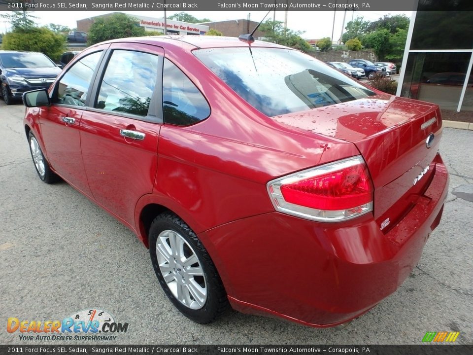 2011 Ford Focus SEL Sedan Sangria Red Metallic / Charcoal Black Photo #3