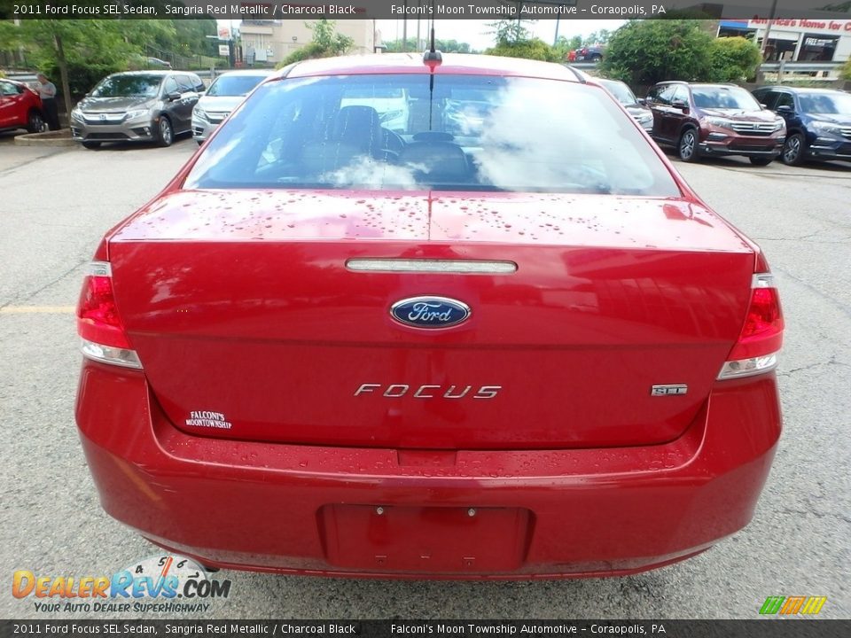 2011 Ford Focus SEL Sedan Sangria Red Metallic / Charcoal Black Photo #4