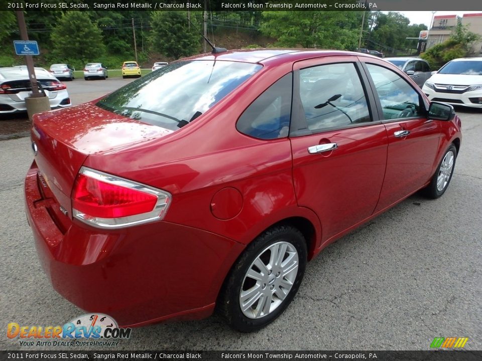 2011 Ford Focus SEL Sedan Sangria Red Metallic / Charcoal Black Photo #5