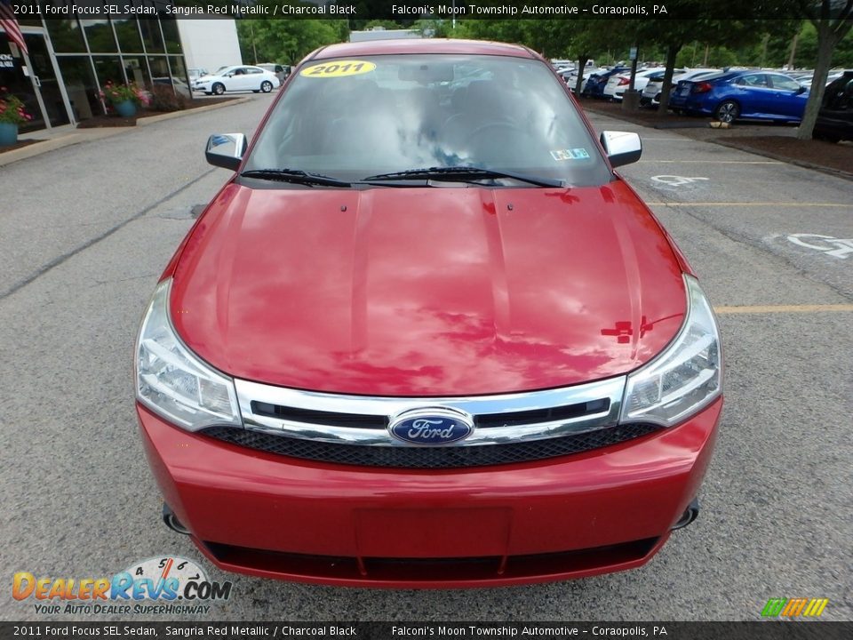 2011 Ford Focus SEL Sedan Sangria Red Metallic / Charcoal Black Photo #8