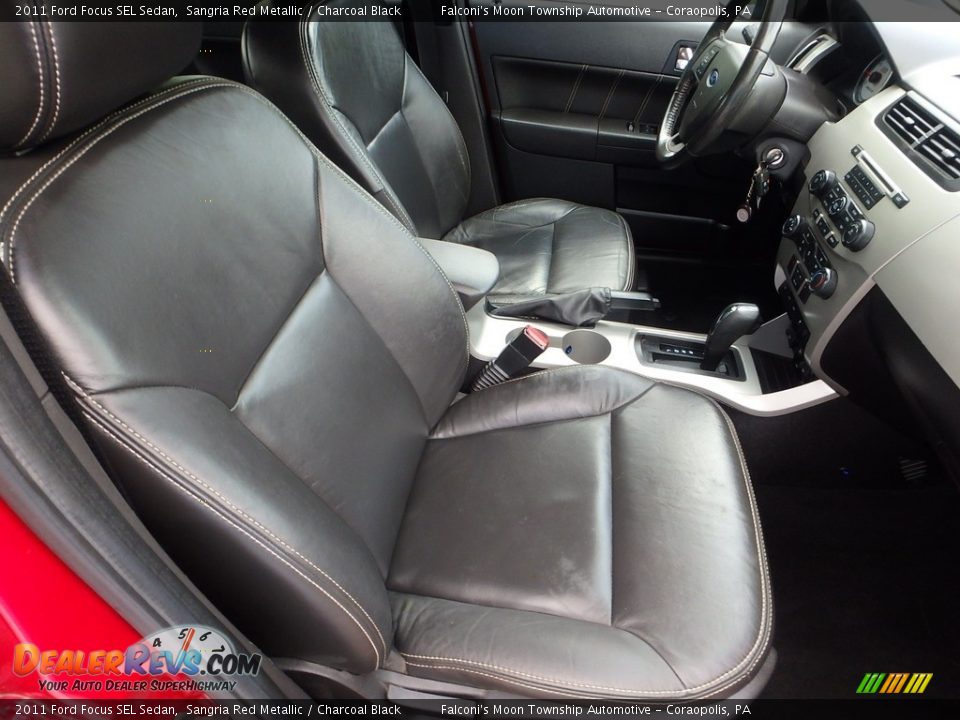2011 Ford Focus SEL Sedan Sangria Red Metallic / Charcoal Black Photo #10