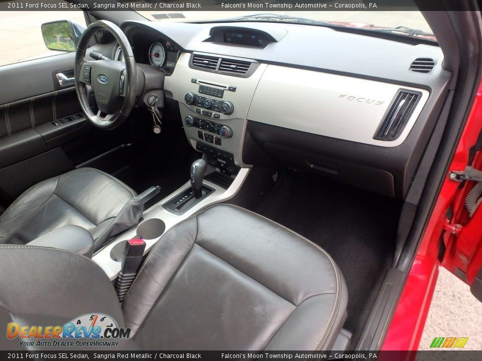 2011 Ford Focus SEL Sedan Sangria Red Metallic / Charcoal Black Photo #11