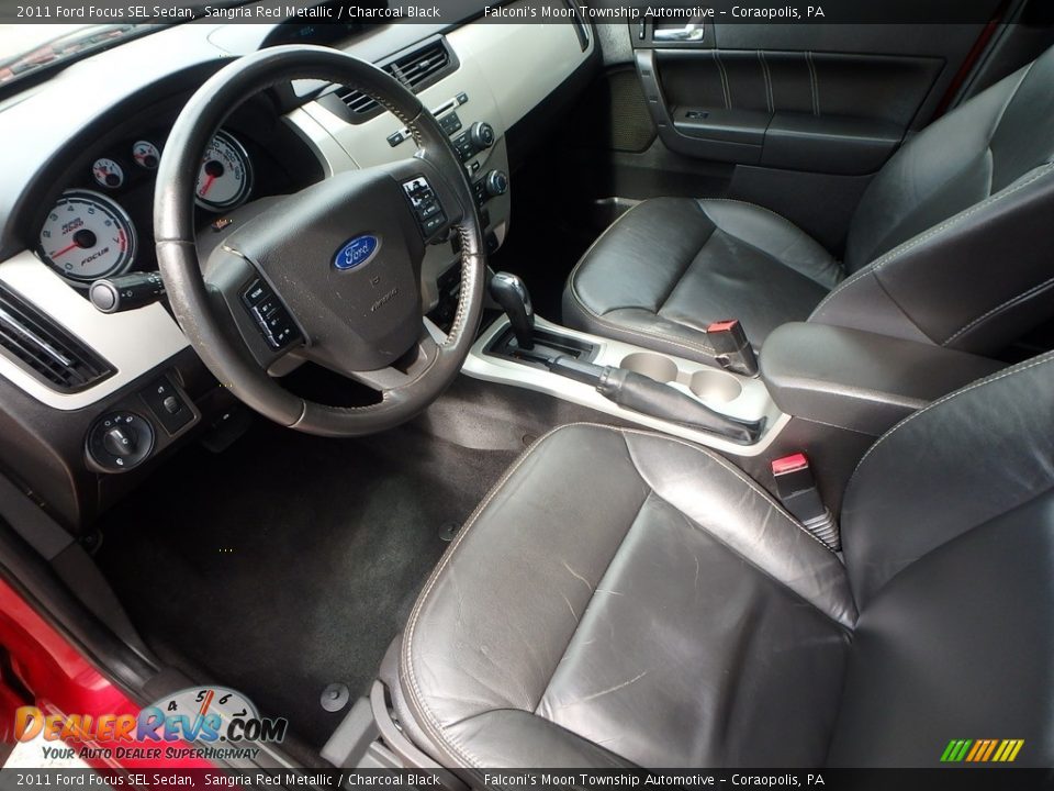 2011 Ford Focus SEL Sedan Sangria Red Metallic / Charcoal Black Photo #20