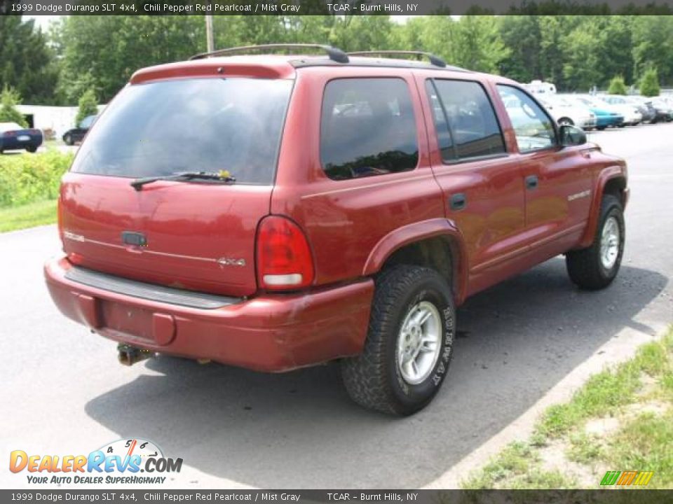 1999 Dodge Durango SLT 4x4 Chili Pepper Red Pearlcoat / Mist Gray Photo #4