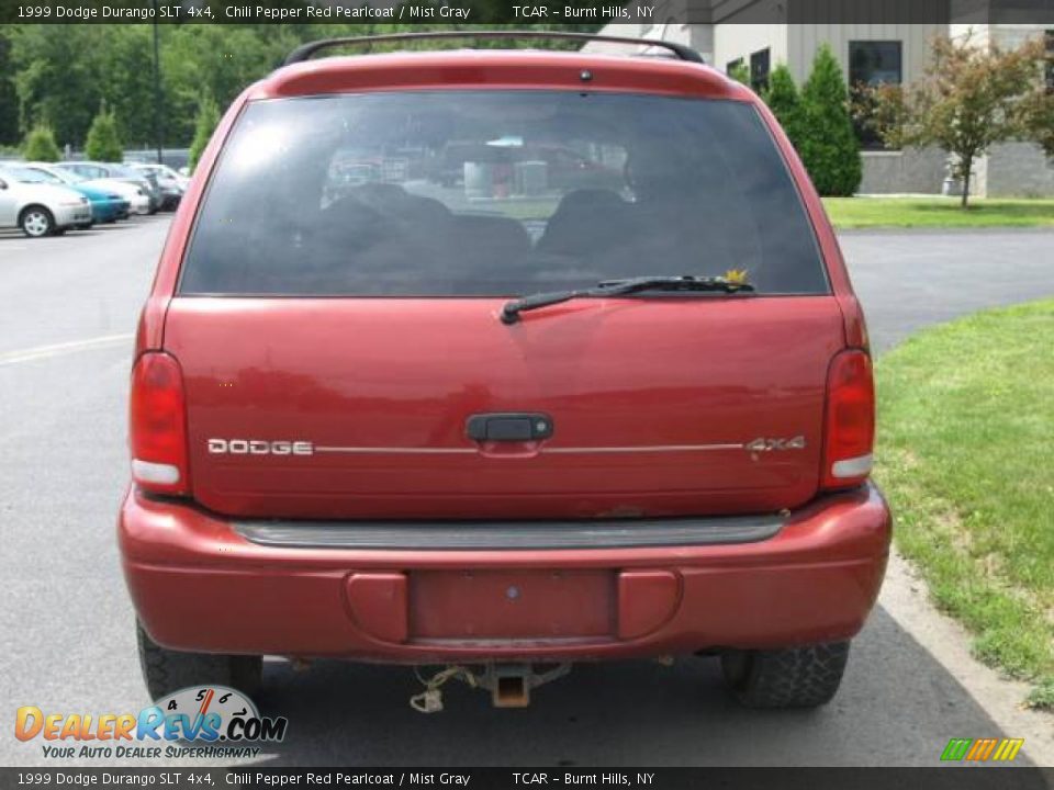 1999 Dodge Durango SLT 4x4 Chili Pepper Red Pearlcoat / Mist Gray Photo #5