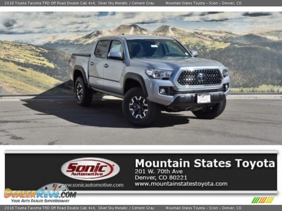 2018 Toyota Tacoma TRD Off Road Double Cab 4x4 Silver Sky Metallic / Cement Gray Photo #1