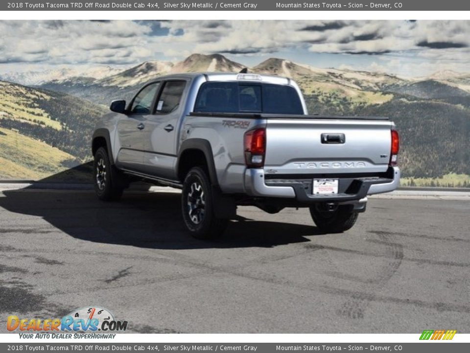 2018 Toyota Tacoma TRD Off Road Double Cab 4x4 Silver Sky Metallic / Cement Gray Photo #3
