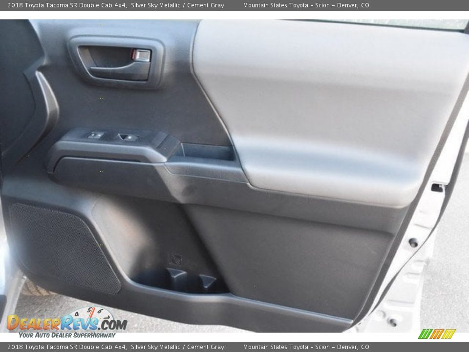 2018 Toyota Tacoma SR Double Cab 4x4 Silver Sky Metallic / Cement Gray Photo #22