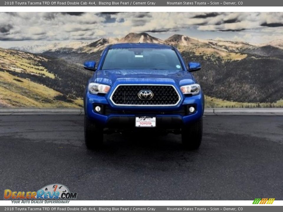 2018 Toyota Tacoma TRD Off Road Double Cab 4x4 Blazing Blue Pearl / Cement Gray Photo #2