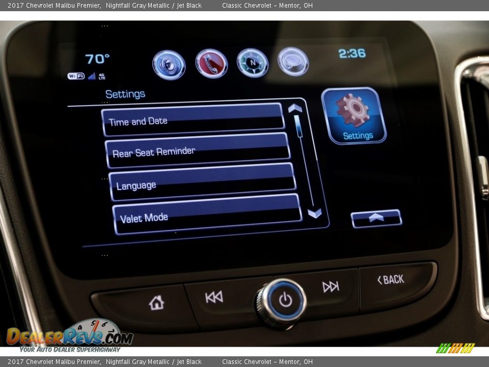 2017 Chevrolet Malibu Premier Nightfall Gray Metallic / Jet Black Photo #10