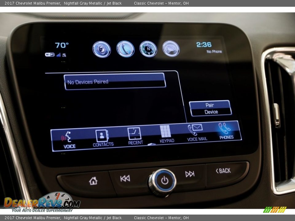 2017 Chevrolet Malibu Premier Nightfall Gray Metallic / Jet Black Photo #11