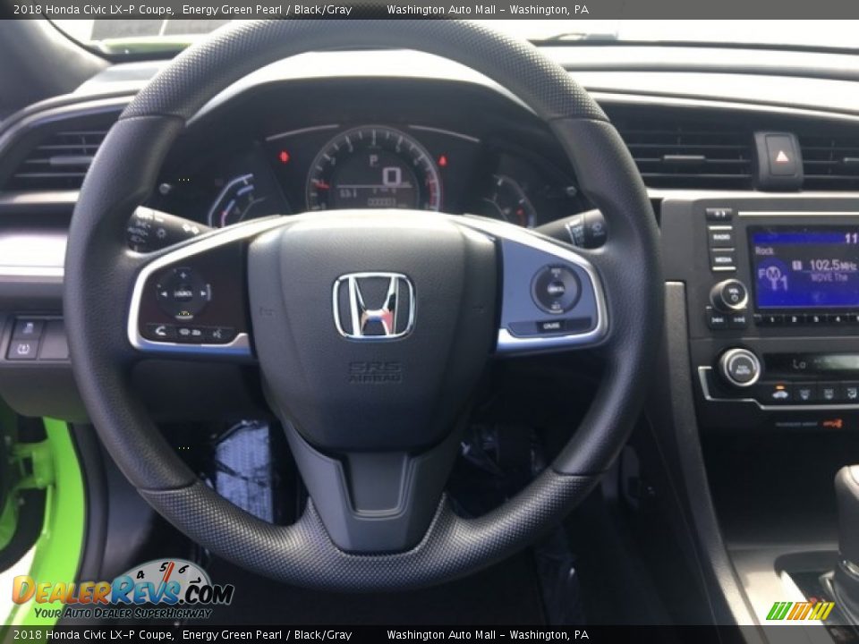 2018 Honda Civic LX-P Coupe Steering Wheel Photo #14