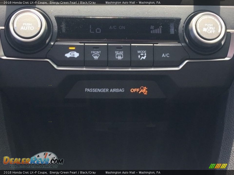 Controls of 2018 Honda Civic LX-P Coupe Photo #18