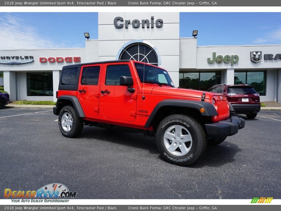 2018 Jeep Wrangler Unlimited Sport 4x4 Firecracker Red / Black Photo #1