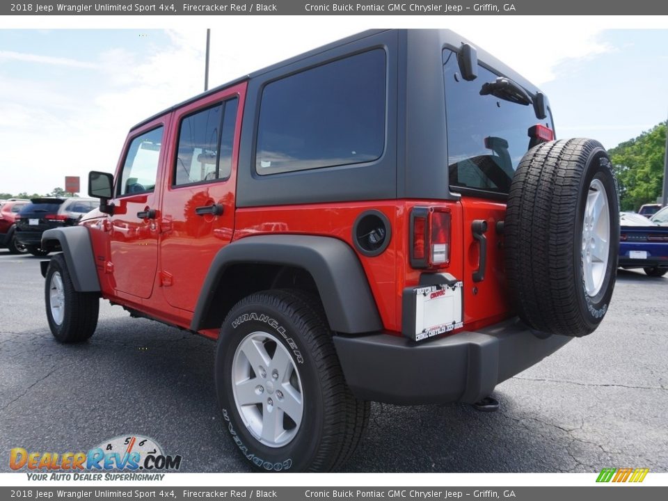 2018 Jeep Wrangler Unlimited Sport 4x4 Firecracker Red / Black Photo #13