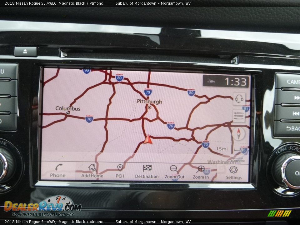2018 Nissan Rogue SL AWD Magnetic Black / Almond Photo #19