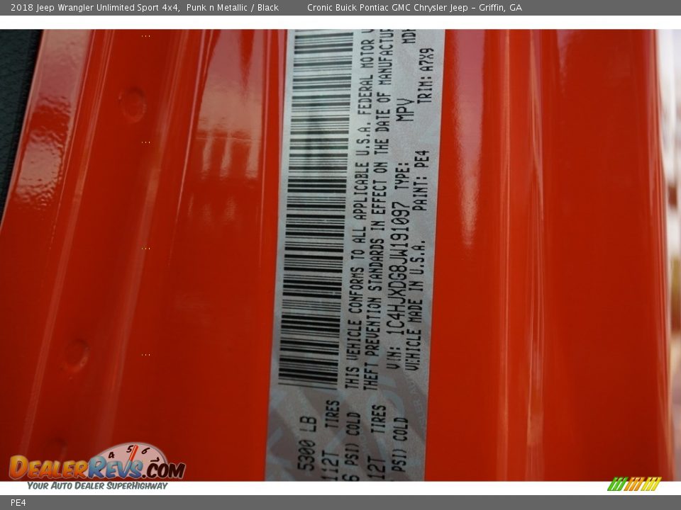 Jeep Color Code PE4 Punk n Metallic