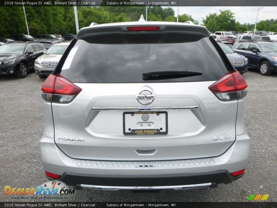 2018 Nissan Rogue SV AWD Brilliant Silver / Charcoal Photo #5