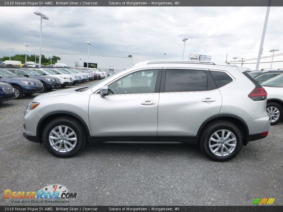 2018 Nissan Rogue SV AWD Brilliant Silver / Charcoal Photo #7