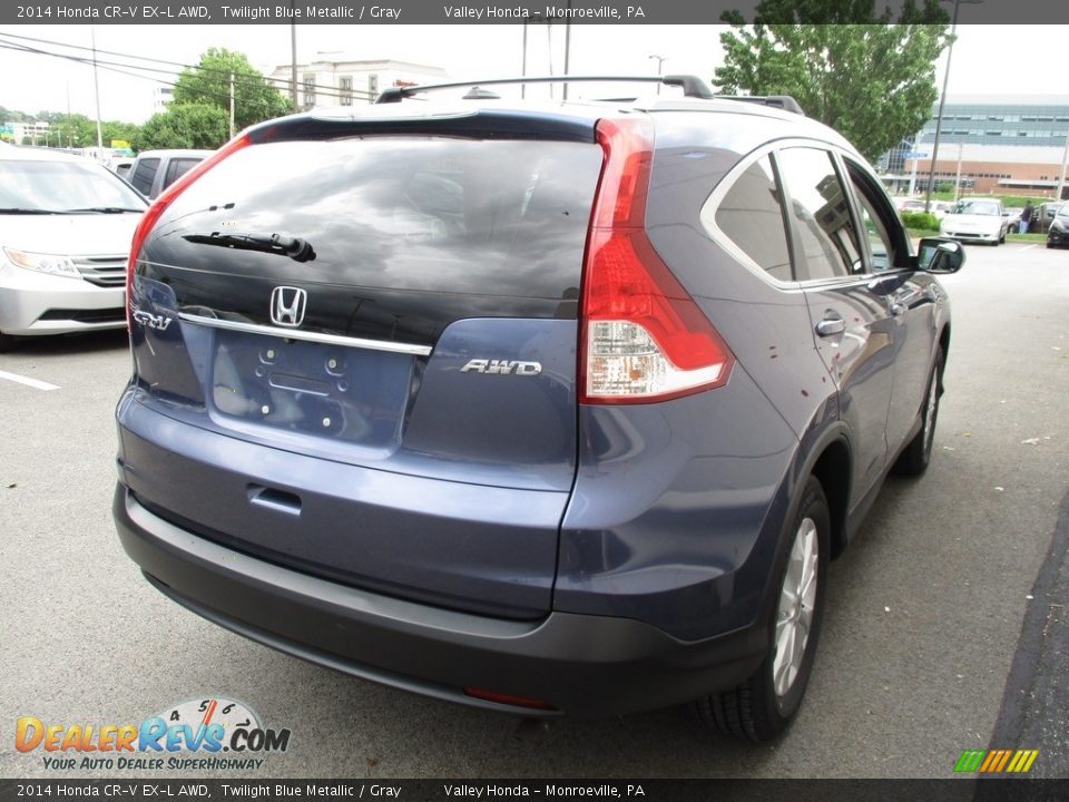 2014 Honda CR-V EX-L AWD Twilight Blue Metallic / Gray Photo #5
