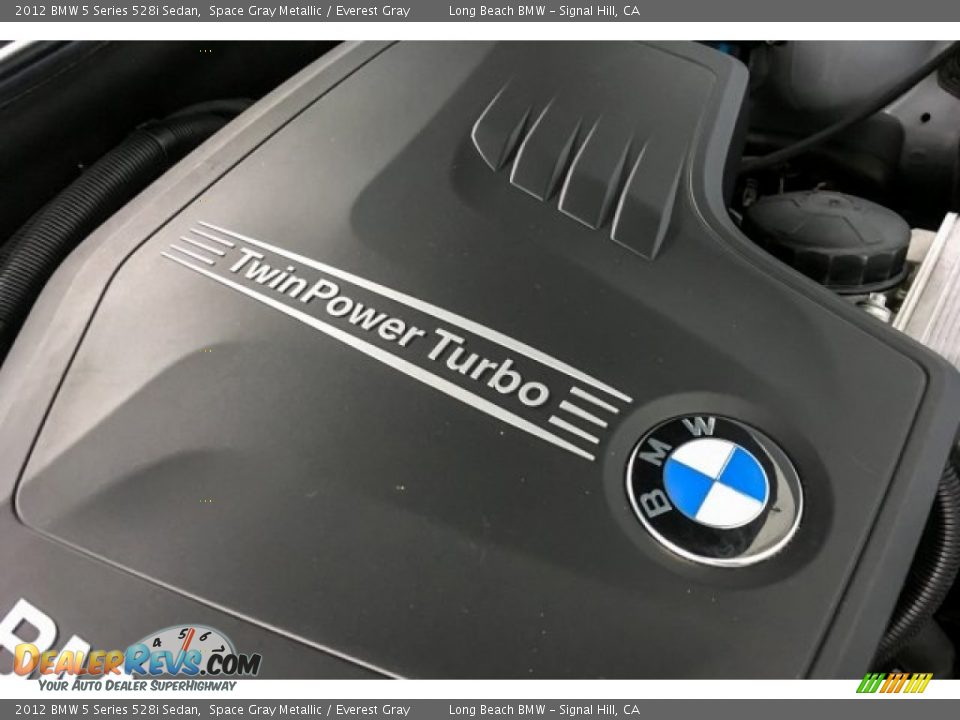 2012 BMW 5 Series 528i Sedan Space Gray Metallic / Everest Gray Photo #27