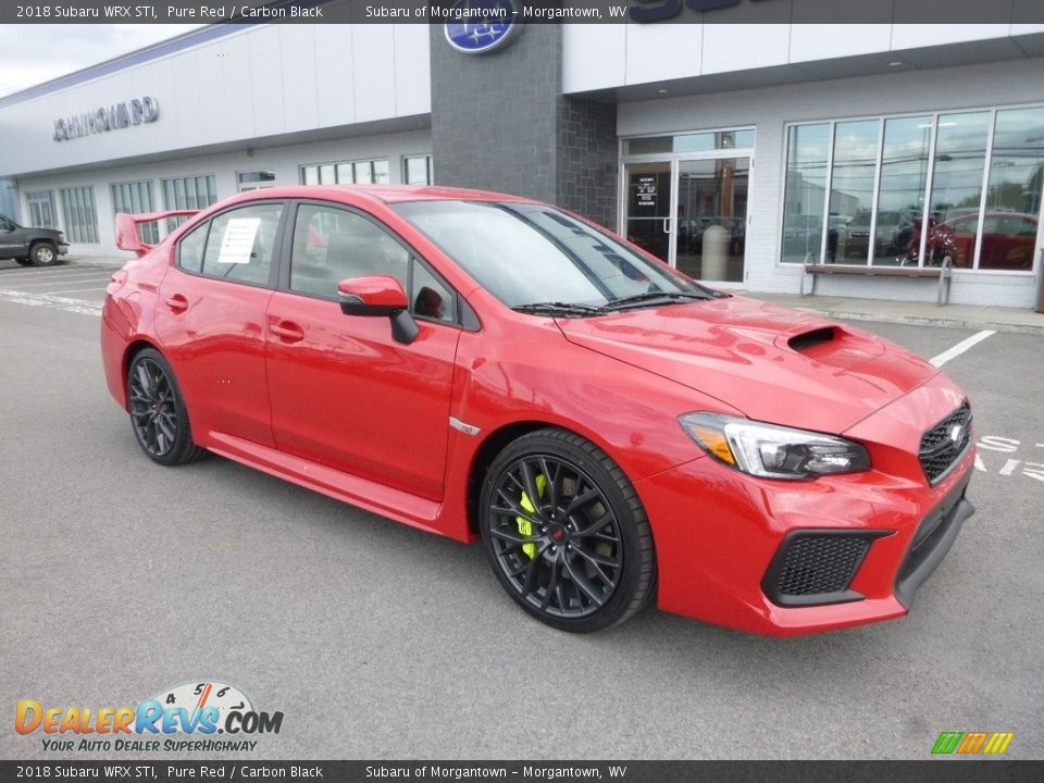 2018 Subaru WRX STI Pure Red / Carbon Black Photo #1