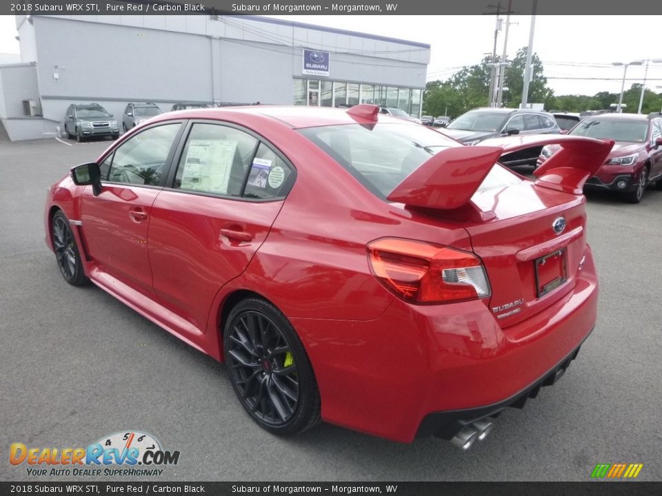 2018 Subaru WRX STI Pure Red / Carbon Black Photo #6