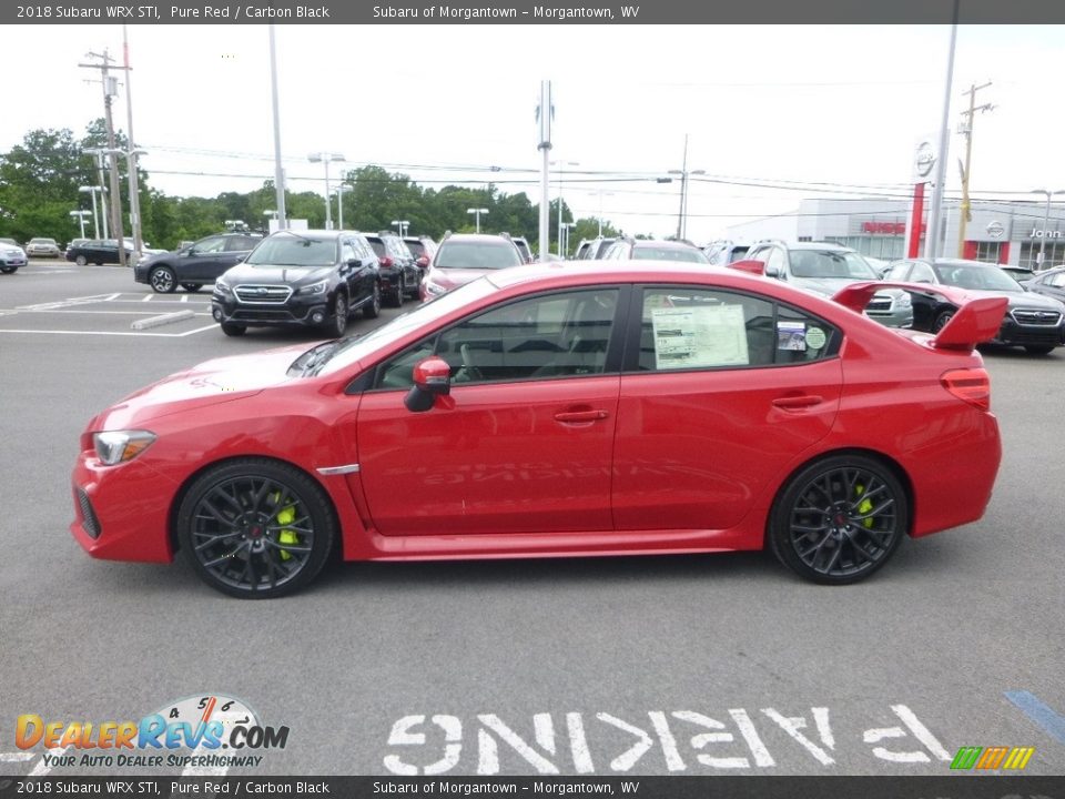 2018 Subaru WRX STI Pure Red / Carbon Black Photo #7
