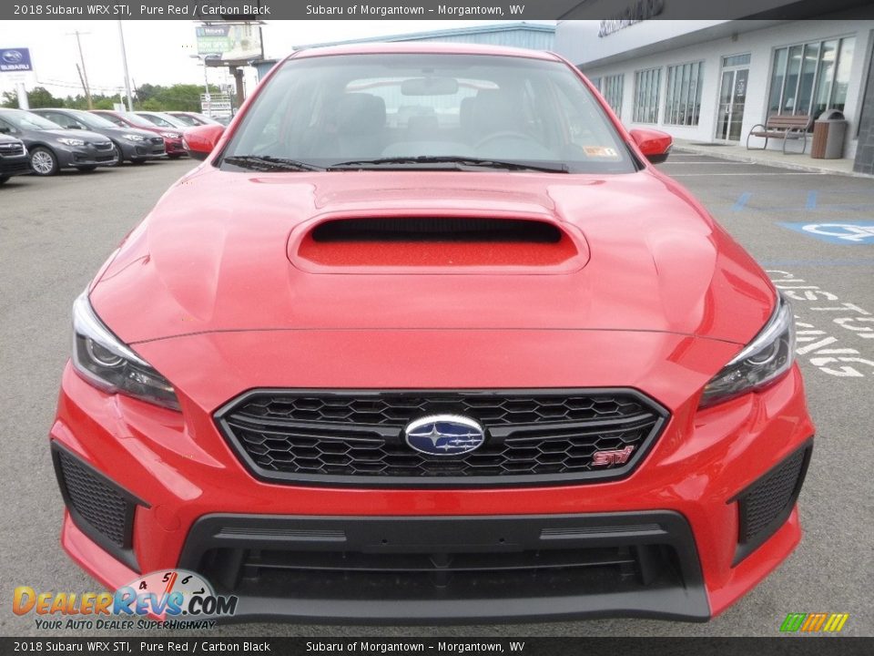 2018 Subaru WRX STI Pure Red / Carbon Black Photo #9