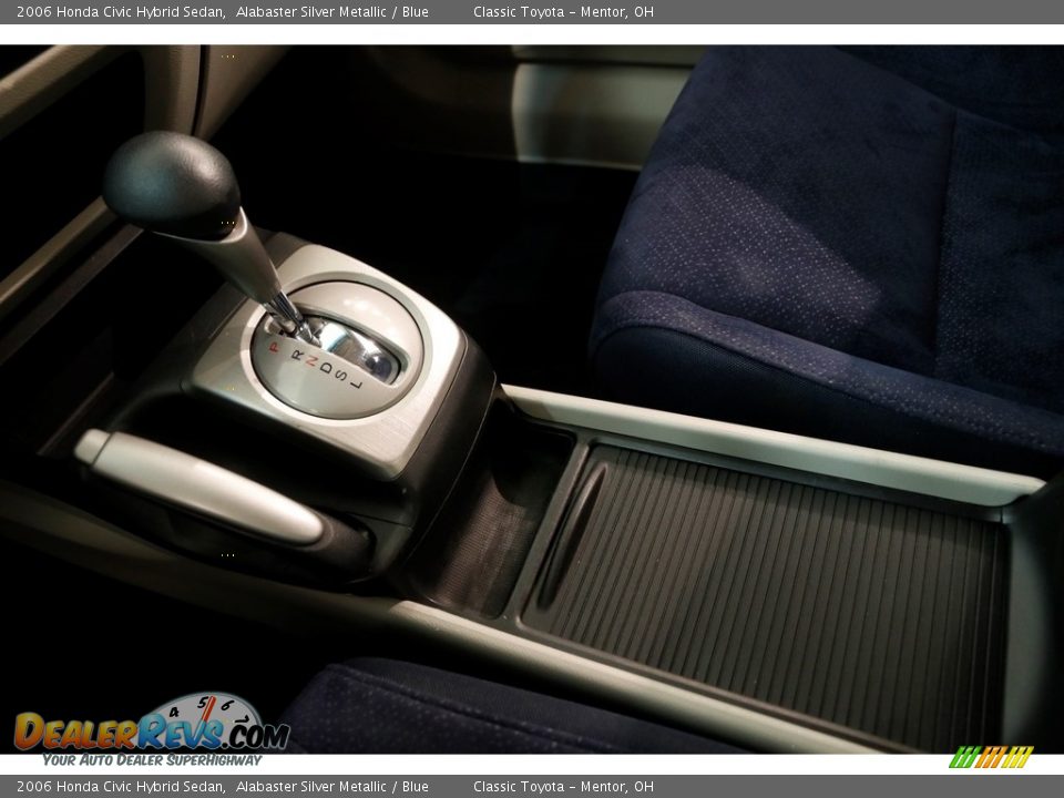 2006 Honda Civic Hybrid Sedan Alabaster Silver Metallic / Blue Photo #17