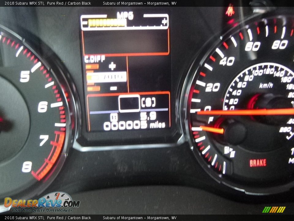 2018 Subaru WRX STI Pure Red / Carbon Black Photo #18