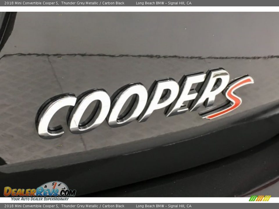 2018 Mini Convertible Cooper S Thunder Grey Metallic / Carbon Black Photo #7
