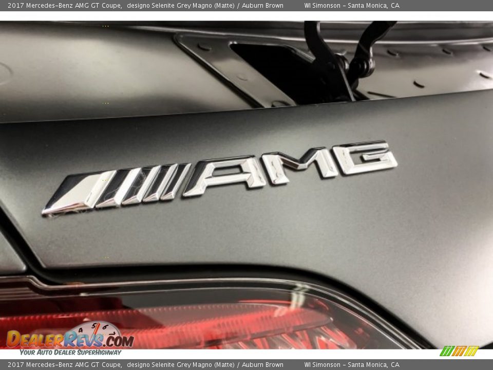 2017 Mercedes-Benz AMG GT Coupe designo Selenite Grey Magno (Matte) / Auburn Brown Photo #26
