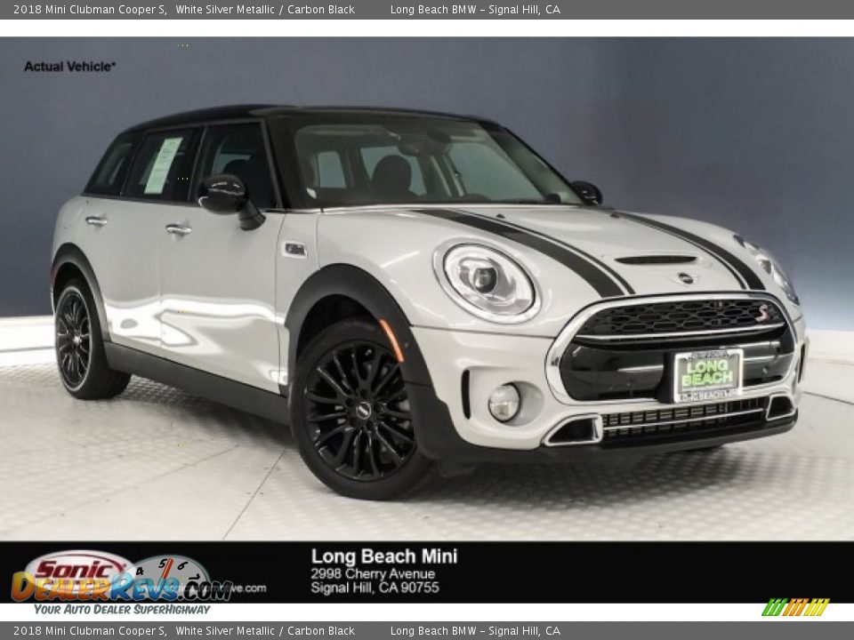2018 Mini Clubman Cooper S White Silver Metallic / Carbon Black Photo #1