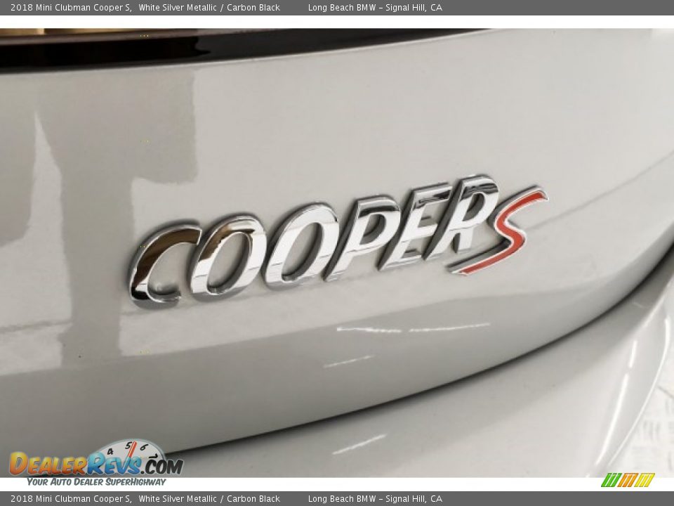 2018 Mini Clubman Cooper S White Silver Metallic / Carbon Black Photo #7