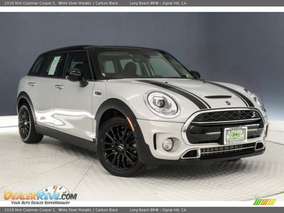 2018 Mini Clubman Cooper S White Silver Metallic / Carbon Black Photo #12