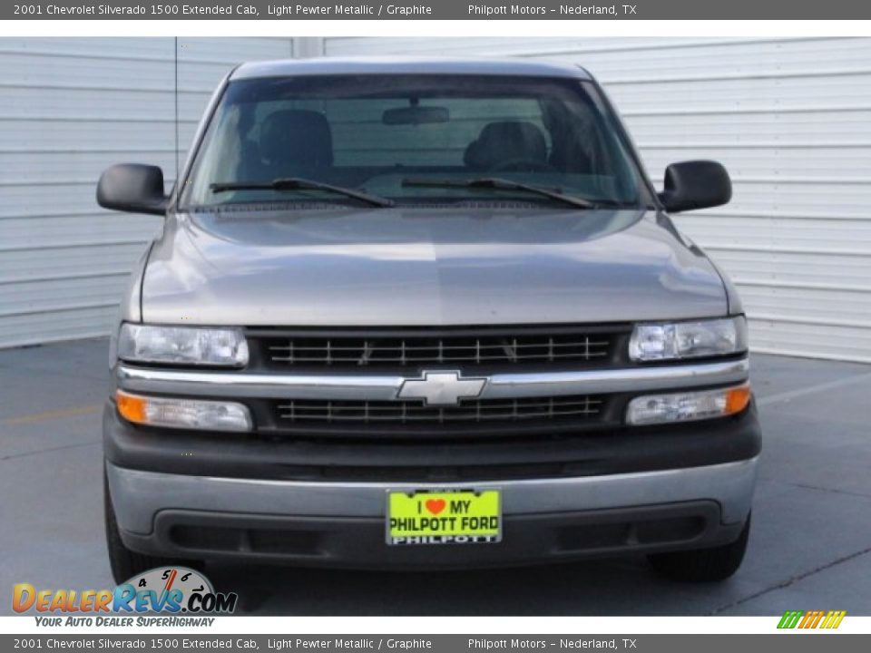 2001 Chevrolet Silverado 1500 Extended Cab Light Pewter Metallic / Graphite Photo #2