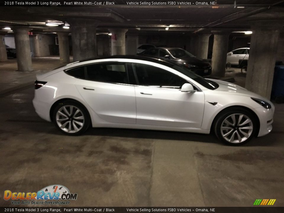 2018 Tesla Model 3 Long Range Pearl White Multi-Coat / Black Photo #7