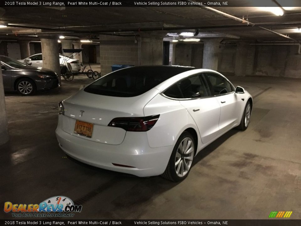 2018 Tesla Model 3 Long Range Pearl White Multi-Coat / Black Photo #10