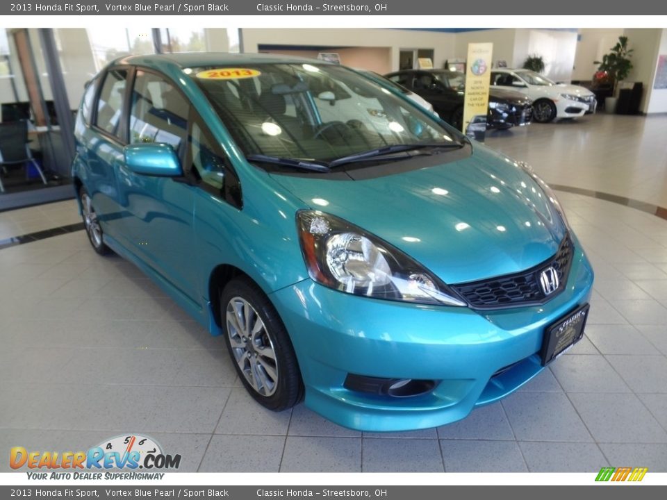 2013 Honda Fit Sport Vortex Blue Pearl / Sport Black Photo #3