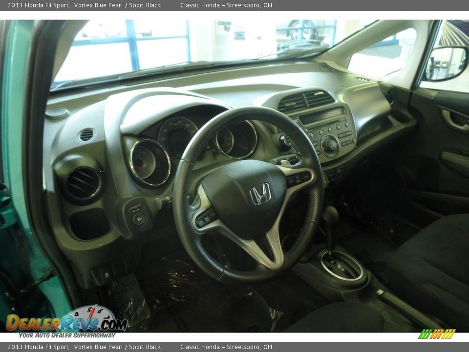 2013 Honda Fit Sport Vortex Blue Pearl / Sport Black Photo #30