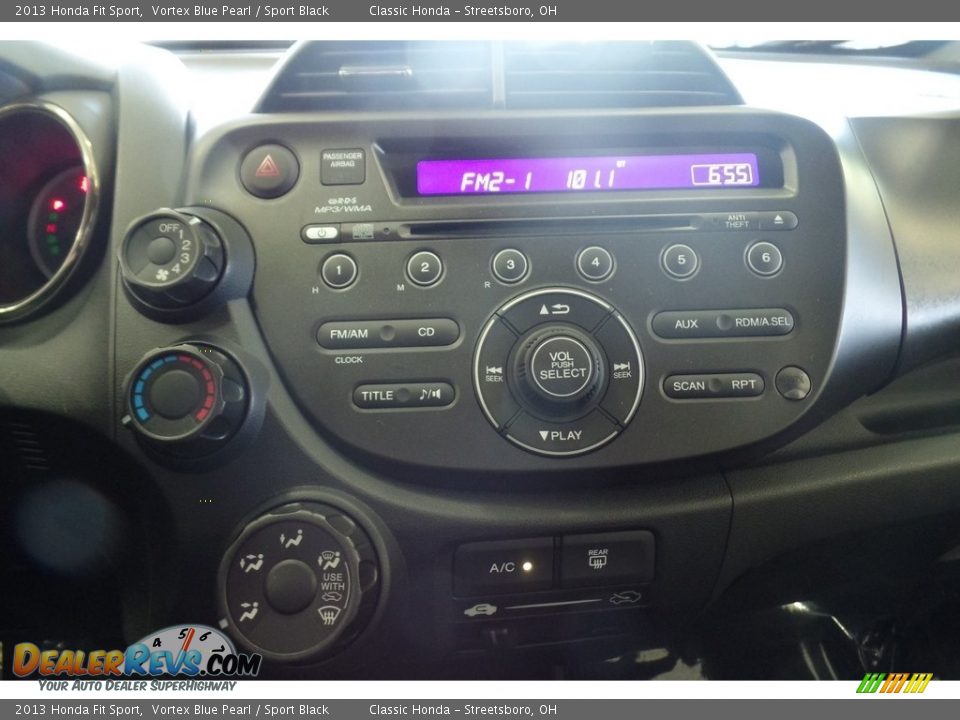 2013 Honda Fit Sport Vortex Blue Pearl / Sport Black Photo #35