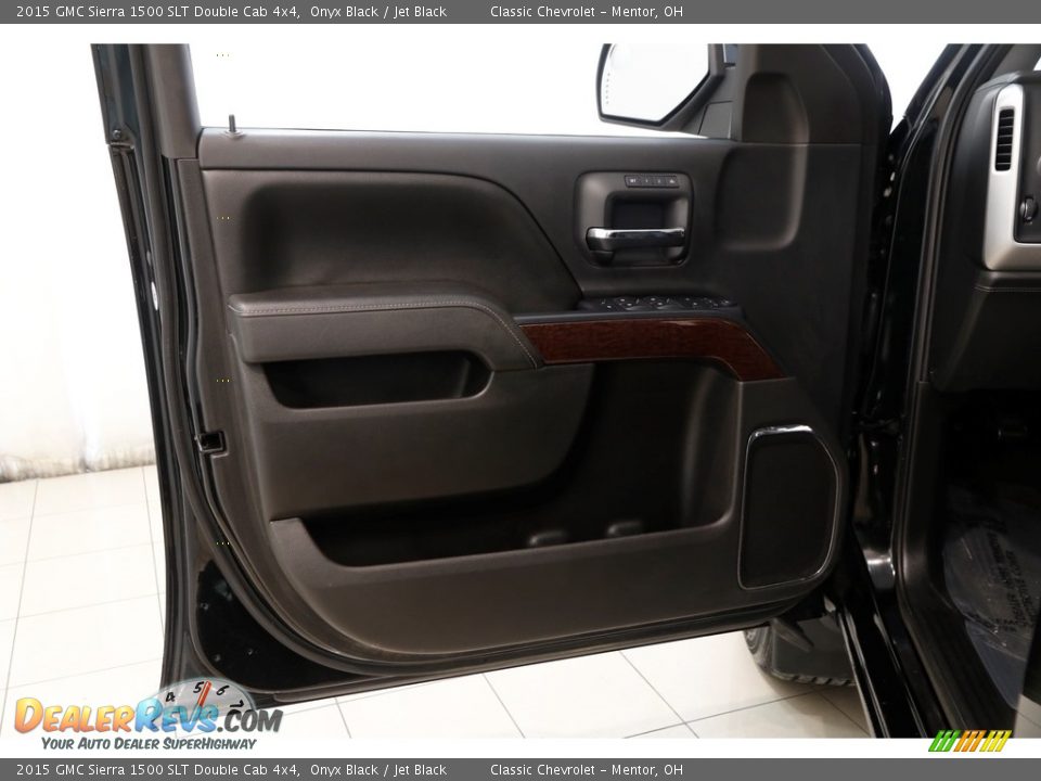 2015 GMC Sierra 1500 SLT Double Cab 4x4 Onyx Black / Jet Black Photo #4