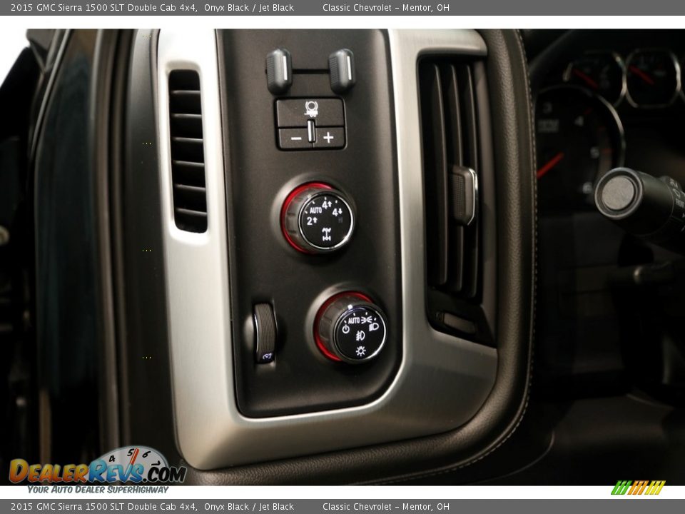 2015 GMC Sierra 1500 SLT Double Cab 4x4 Onyx Black / Jet Black Photo #5