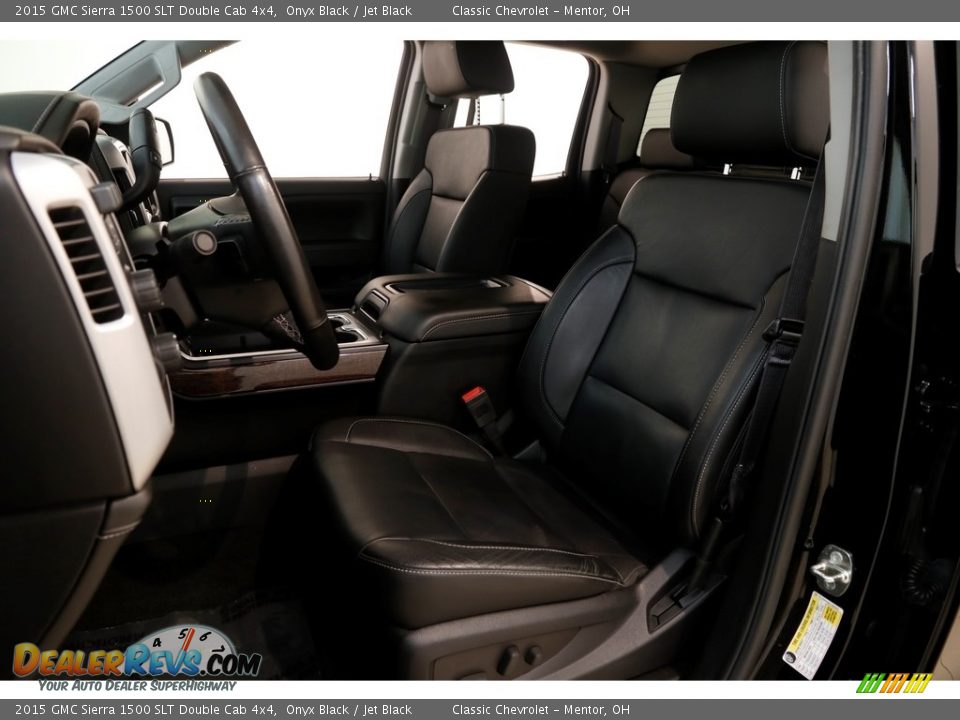 2015 GMC Sierra 1500 SLT Double Cab 4x4 Onyx Black / Jet Black Photo #6