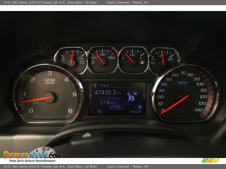 2015 GMC Sierra 1500 SLT Double Cab 4x4 Onyx Black / Jet Black Photo #9