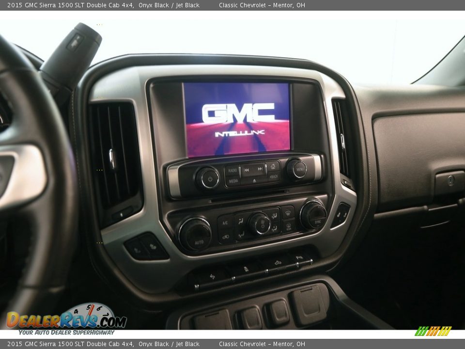 2015 GMC Sierra 1500 SLT Double Cab 4x4 Onyx Black / Jet Black Photo #10