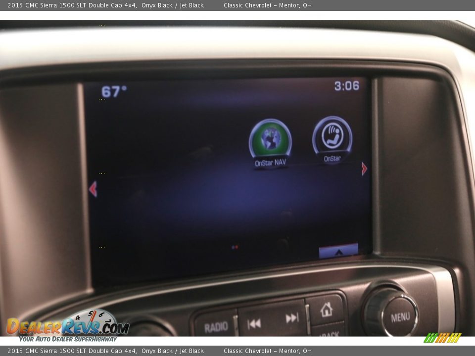 2015 GMC Sierra 1500 SLT Double Cab 4x4 Onyx Black / Jet Black Photo #13