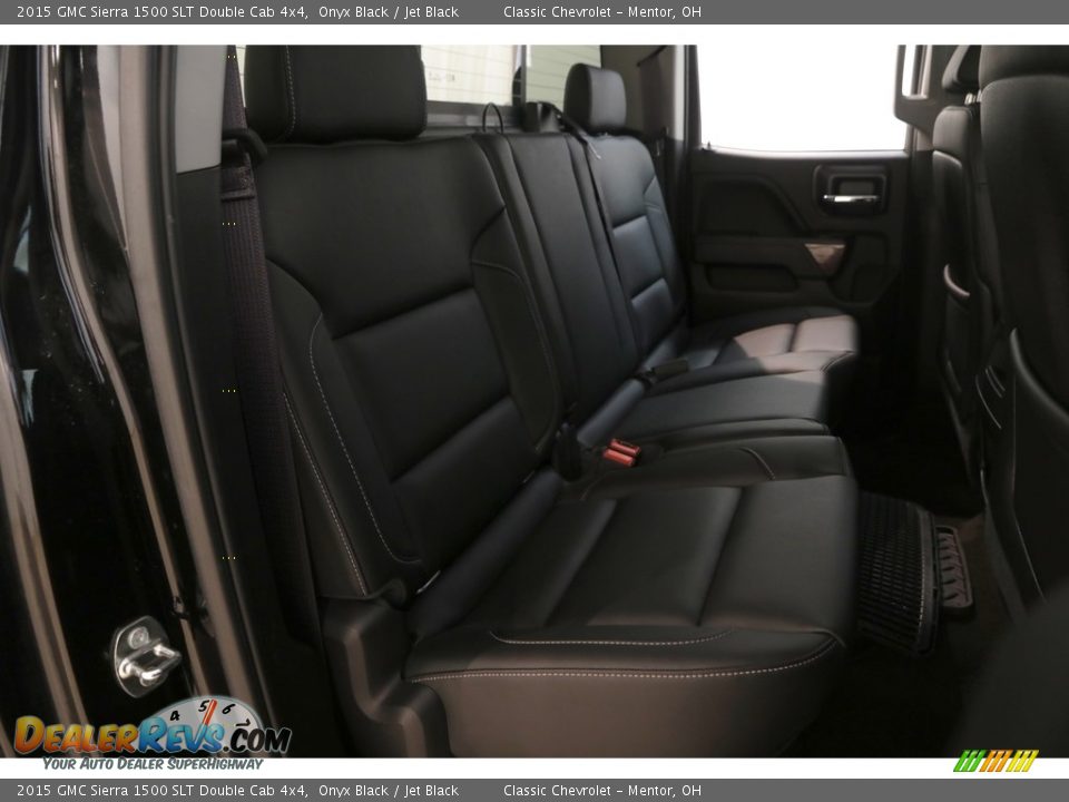 2015 GMC Sierra 1500 SLT Double Cab 4x4 Onyx Black / Jet Black Photo #19