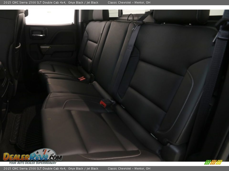 2015 GMC Sierra 1500 SLT Double Cab 4x4 Onyx Black / Jet Black Photo #20